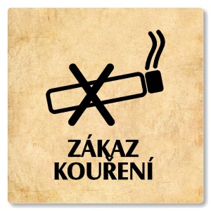 Zákaz kouření, 148x148mm, pergamen, Nevada